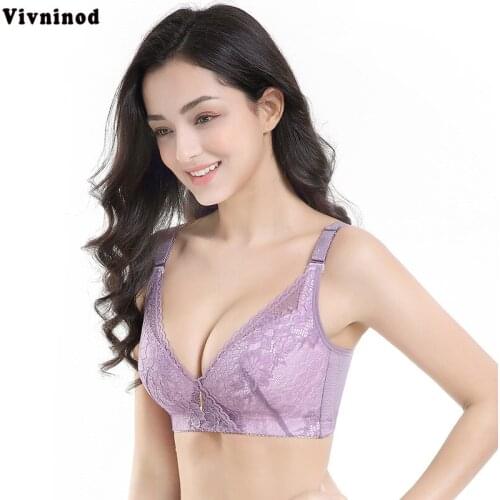 Bras for Women Bra Top Thin Intimates Underwear wirefree Sexy Lace New Summer 2019 Brassiere Female Lingerie Panty Bra 42 44BCD