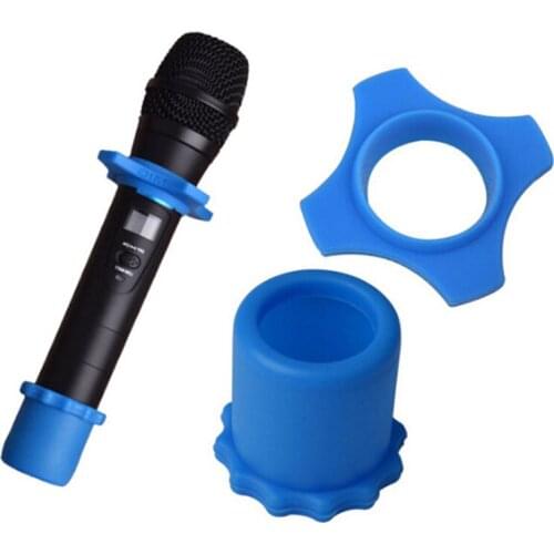 1 Set Wireless Microphone Anti-roll Tail Sets Microphone Anti-skid Ring Protective Cover Sleeve KTV Microphone Tail Cover