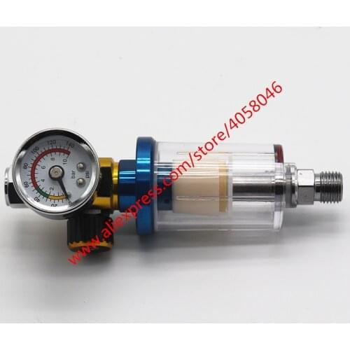 1pcs Scratch Spray Gun Air Regulator Gauge & In-line Water Trap Filter Tool Spray gun dedicated pressure regulator table