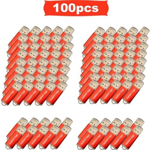 100pcs/lot usb flash drive pen drive 64GB Personalize logo 32GB 16GB 8GB Memory stick 4GB for wedding photography Fashion gifts