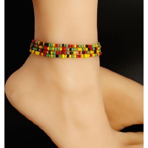 2 PC Layered Gold Shell Pendant Chain Ankle Bracelet On Leg Foot Jewelry Boho Charm Anklets for Women Accessories Mujer