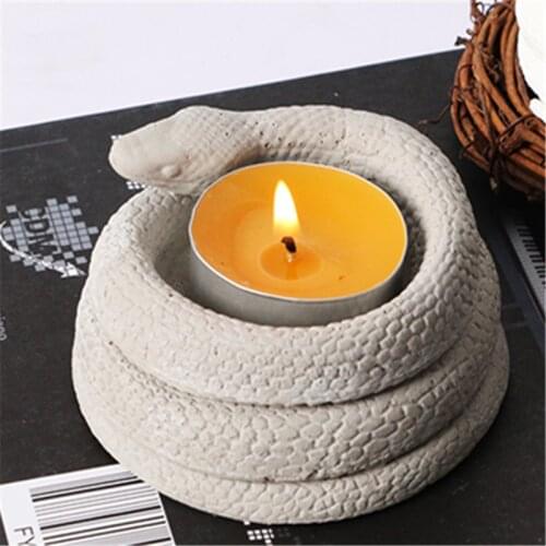 DIY 3D Snail Candle Holder Silicone Molds Concrete Resin Craft Decoration Cement Clay Mini Flower Pot Making Candlestick Mould