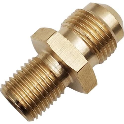 5/8"-18 UNF Male 3/8" Flare SAE x 1/4" BSPP Male Left Hand Coupler Connector Adapter Brass Pipe Fitting For Fuel Gas Water Valve
