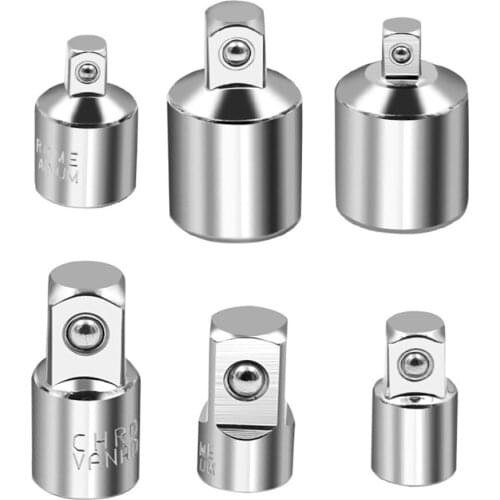 6pcs Ratchet Spanner Socket Converter Head Sleeve Adaptor 1/2 Large Fly 3/8 Fly 1/4 Household Ratchet Spanner