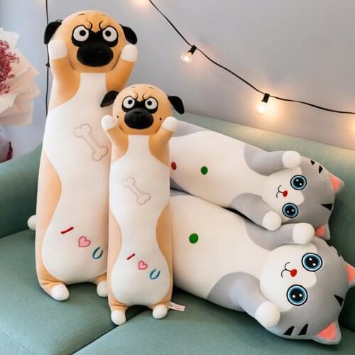 65cm Plush Toys Animal Cat Cute Creative Long Soft Toys Office Break Nap Sleeping Pillow Cushion Stuffed Gift Doll for Kids