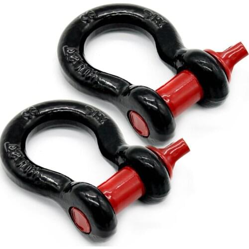 Car trailer Tuning Bumper Tow Shackle D Ring Bow Shackle Isolator 2 Pack Towing Accessory for Off-road Vehicle