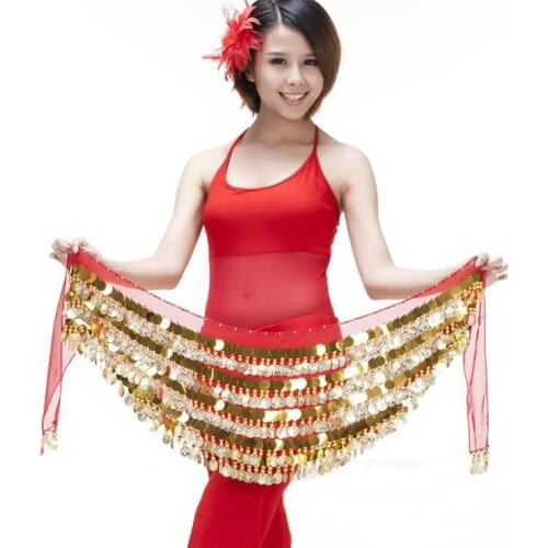2018 The new 288 coins waist chain original 5 layer gong piece belly dance waist chain belly dance waist chain belt