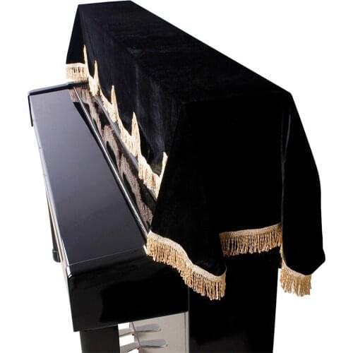 M MBAT High quality 88 Key Half draped Piano Cover Golden velvet Dust-Proof Keyboard Cover 3 colors Folding Musical Accessories
