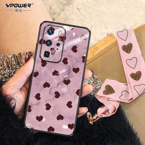 Painted Tempered glass Case +frame For Huawei P40 Pro protection clear phone pink cases for huawei p 40 pro glass shell cover