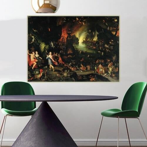 Citon Bruegel Pieter《Juno in the Underworld》Canvas Art Oil Painting Famous Artwork Picture Wall Decor Home Interior Decoration