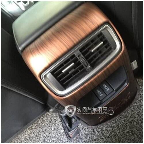 Decorative cover instrument panel air conditioning hole peach wood back seat seat air outlet cover For Honda CRV CR-V 2017 2018