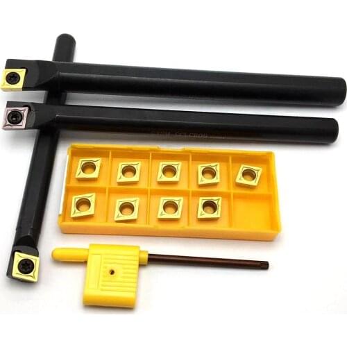 S10K S12M S14N S16Q S18Q S20R S25S SCLCR09 inner circle turning tool holder 10PCS CCMT09T304 CCT09T308 hard alloy blade bed tool