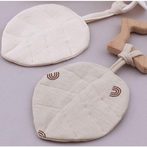 Baby Pacifier Clip Chain Pendant Infant Cotton Leaf-shape Soother Hanging Decors