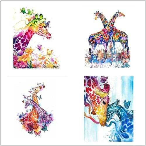 Dpsprue 5D DIY Diamond Painting Giraffe Full Square Drill Rhinestone Handcraft Kit Diamond Embroidery Animal Home Decoration