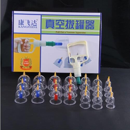 12-24set Health Care Chinese Medical Vacuum Cupping Cups Suction Cans Body Massage Jar Set Suction Therapy Anti Cellulite