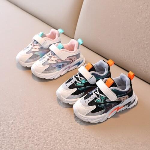 CAPSELLA Kids Sports Shoes Spring Autumn Children Breathable Sneakers for Boys Girls Outdoor Running Shoes Toddler Flats 22-31