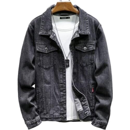 2021 New Spring and Autumn Denim Jacket Mens Korean-Style Trendy Boys Coat Denim Short Gown Outerwear Clothes