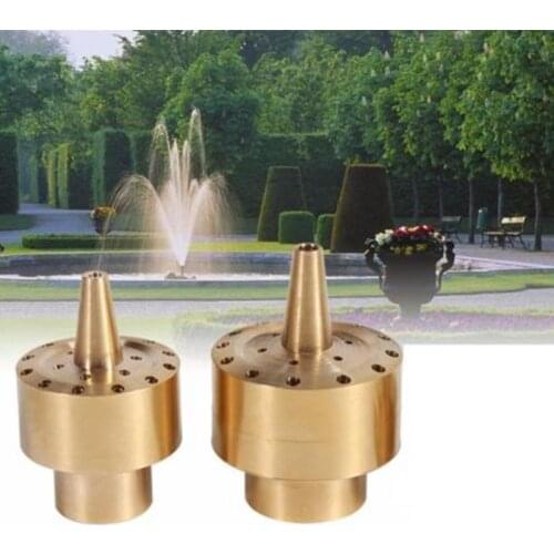 2 Style Copper Flower Column Fountain Nozzles Double-layer Sprinkler Square Pond Garden Watering Fountain Nozzle Landscape