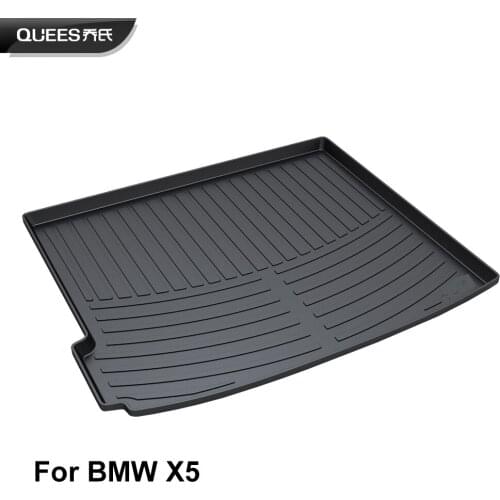 QUEES Custom Fit Cargo Liner Boot Tray Trunk Floor Mat for BMW X5 E70 F15 from 2006 to 2018