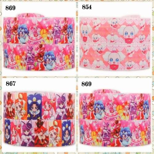 New 1 " 25mm Japanese cartoon girl pattern printed grosgrain ribbon DIY Free shipping