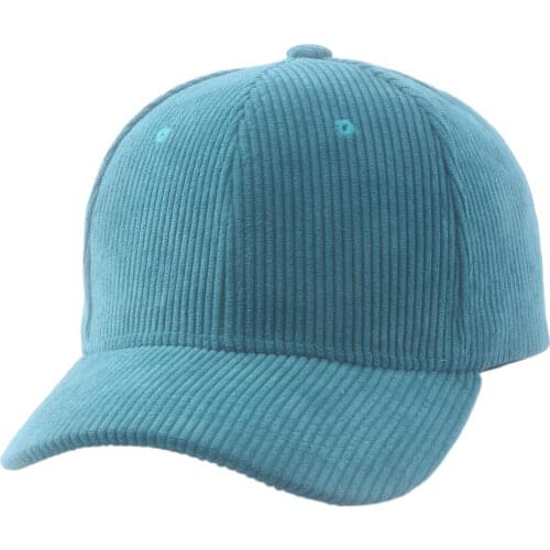 Autumn Casual Hat Women Corduroy Baseball Cap Adjustable Plain Cap Beige Dusty Red Blue-green