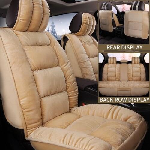 Plush Car Seat Cover Universal Seat Covers Protector Automobiles Seat Cushion Warm Carpet Mat Winter Seat-cover Car-Styling