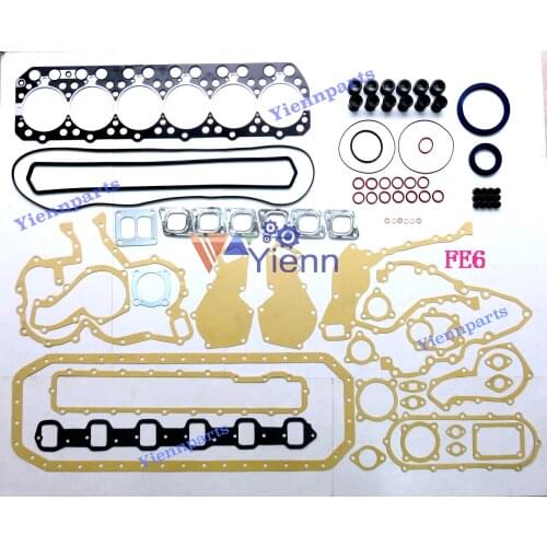 For NISAN FE6 FE6T Full Gasket Kit 10101-Z6625 10101-02Z25 With Head Gasket For UD TRUCK Diesel Engine Overhual Repair Parts