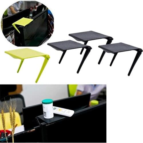 Adjustable TV Screen Top Storage Shelf Rack Holder Computer Monitor Desktop Stand TV Rack Display Shelf Small Storage Rack