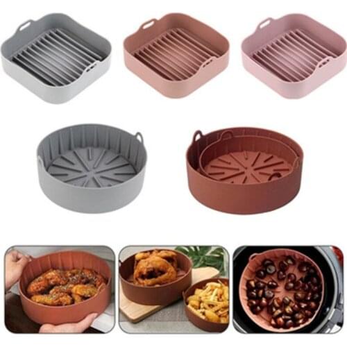 Silicone Grill Pan Thickened Silicone Barbecue Plate High Temperature Electric AirFryer Oven Heating Baking Tray Baking Dish