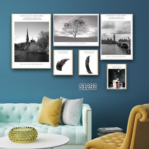 Scandinavian Travel Landscape Canvas Painting Bridge Nordic Poster Print Wall Art Picture Modern Living Room Décor