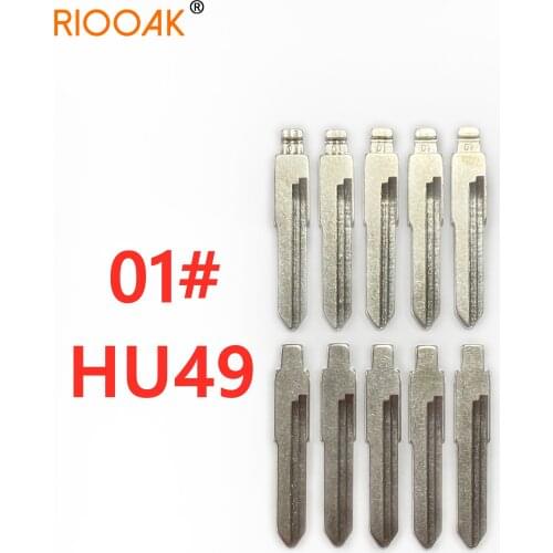 RIOOAK #01 Replacement Car Key Blade LISHI HU49 For VW Volkswagen Golf Santana Jetta For Audi 100 Key Uncut Blank Car-styling
