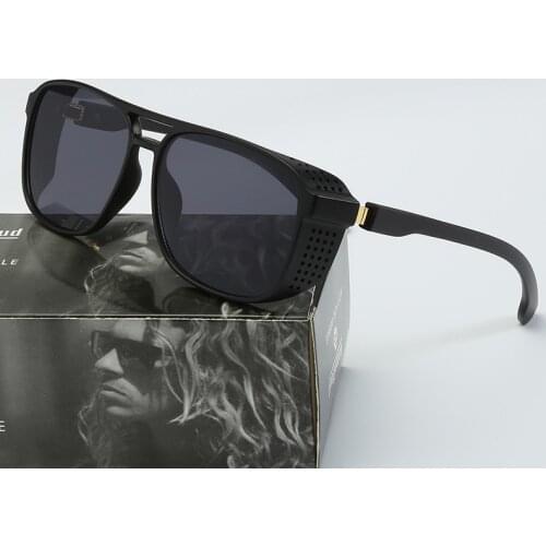 JackJad 2020 Fashion Men SteamPunk Style Square Punk Sunglasses Side Shield Vintage Brand Design Sun Glasses Oculos De Sol 1807