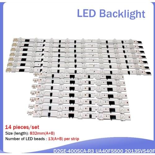 832mm LED Backlight Lamp strip 13 leds For UA40F5500AJ\AR UA40F6300AJXXR 2013SVS40F HF400BGLV1H LCD Monitor