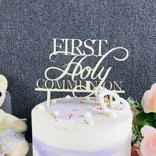 First Holy Communion Cake Topper , Religious Baby Baptism Centerpieces Cake Topper, Birthday Party Baby Shower Cake Decor