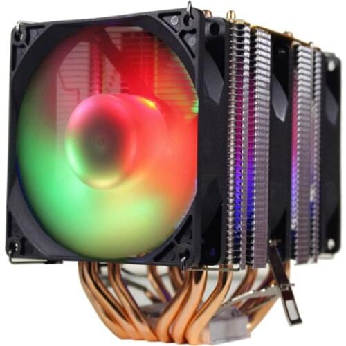 6 Heatpipe Dual-tower Heatsink Cooling Fan Support 1/2/3 Fans 4PIN CPU Cooler for 775 115X 1366 2011 AM3 AM4 FM1 FM2 Kit M5TB