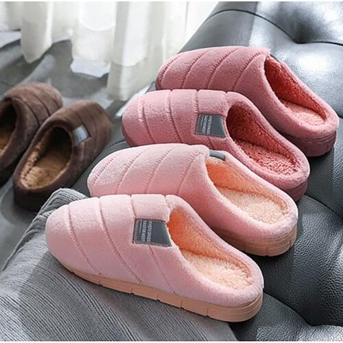 Winter Indoor Women Slippers House Plush Soft Cotton Slippers Non-slip Floor Shoes Home Slippers Women Slides For Bedroom#f3