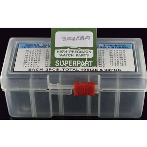 1 Set 0.8mm Watch Crystal Glass Waterproof Gasket O Ring Seals Spare Parts Transparent 16.7mm-40.7mm