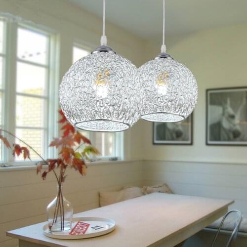 220V LED E27 Pastoral Style Bar Dining Room Lamp Aluminum Chandelier Decorative Use Lighting Dining Room Lamp Wire Pendant Lamp