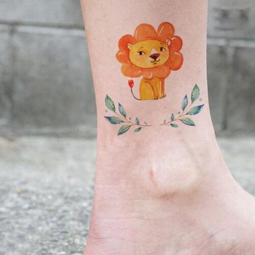 Temporary Tattoo Cartoon Animal Fake Tattoos Body Art Hand Foot Waterproof Stickers Kids Children 10pcs