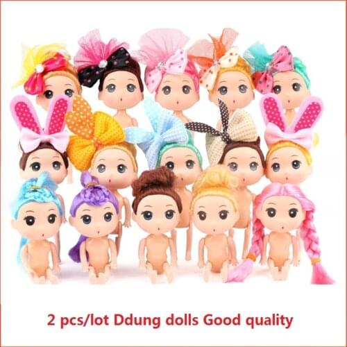 2 pcs/lot 12cm Cute Cartoon Ddung Dolls Baking Dessert Decorating Cakes Baby doll Silicone doll Key Pendant Gift for girl