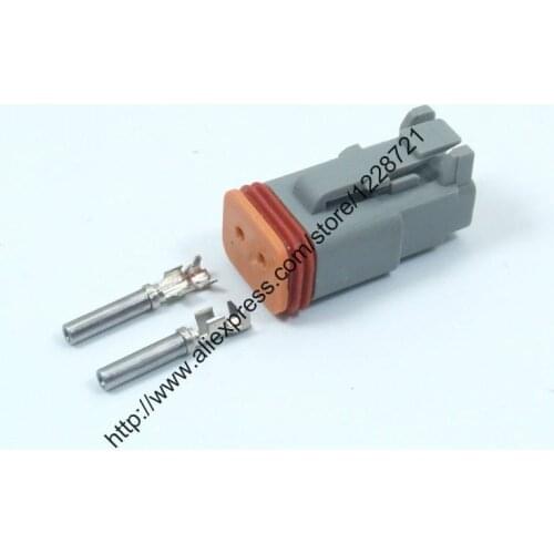 2 Way Plug Connector Kit DT06-2S 2 Pins Female Wire Connector Kit Complete With Wedgelocks&Crimping Terminal