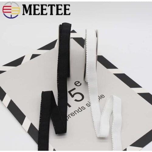20Meters Meetee 12mm Elastic Bands Suede Bra Underwear Shoulder Strap Rubber Band DIY Sewing Pants Clothes Accessories