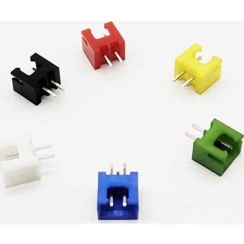 20pcs/lot XH2.54-2A XH2.54 2.54 mm male connector PIN header 20 pcs connectors 2.54mm 2 pins 6 Color
