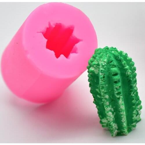 3D Cactus Candle Silicone Mold DIY Soap Aroma Candle Mould Chocolate Cake Making Tool Handmade Clay Crafts Art Mold
