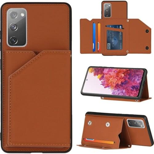 Luxury Leather Phone Case For Samsung Galaxy A51 A50 A71 A21S S20 Plus S10 Lite Note 20 Ultra Wallet Card Slot Stand Cover Case