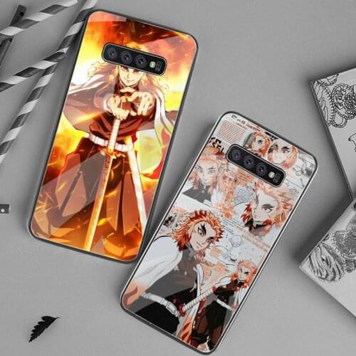 Rengoku Kyoujurou Demon Slayer Kimetsu no Yaiba Phone Case Tempered Glass For Samsung S20 Plus S7 S8 S9 S10Plus Note 8 9 10 Plus