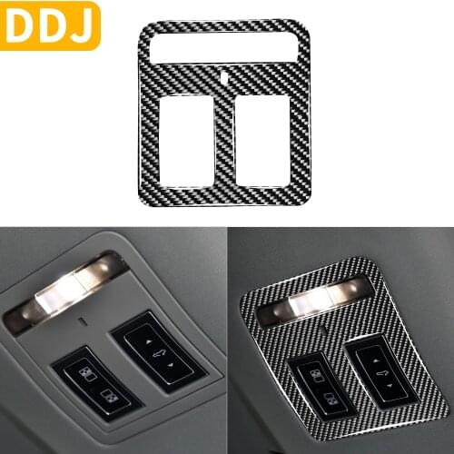 For Jaguar F-PACE XE XF XJ X761 X760 X260 Accessories Carbon Fiber Decoration Interior Overhead Reading Light Panel Sticker