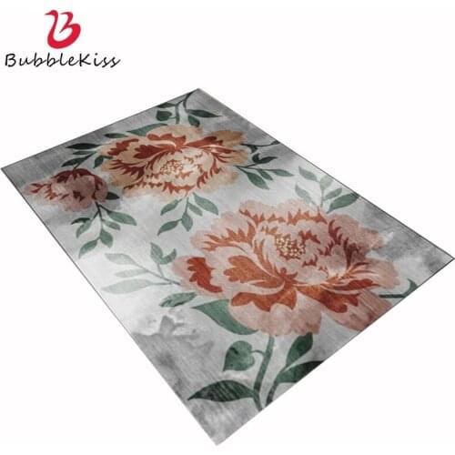 Bubble Kiss Carpets for Living Room New Chinese Vintage Flower Pattern Carpet Area Rug for Bedroom Modern Kids Room 3D Carpet