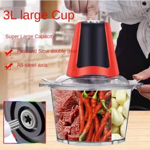 3L Electric Meat Grinder Household Stainless Steel Chopper Multi-function Meat Slicer High Quality Blender Easy Kitchen 220V