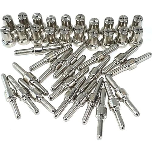 40pcs Plasma Cutting Torch Consumable Cutting Extended Long Plasma Cutter Kit 40A PT31 Plasma Torch Tip Electrode Nozzle